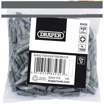 Draper Pozi Screwdriver Bits