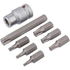 Draper Expert 8 Piece 1/2" Drive Socket Bit Holder and Torx Bit Set