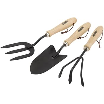 Draper Carbon Steel Hand Fork, Cultivator and Trowel Hardwood Handles