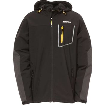 Caterpillar Mens Capstone Hooded Soft Shell Jacket
