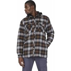 Dickies Hooded Fleece Flannel Shirt Jacket