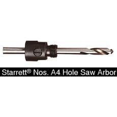 Starrett A4 Arbor 6.5mm Shank To Suit 14mm - 30mm Hole Saws