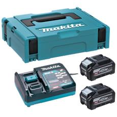 Makita 1911C8-3 40v Max XGT BL4040F 2 x High Output Battery and 110v Charger Kit