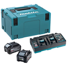 Makita 1911E6-1 40v Max XGT 2 x BL4040F High Output Battery and 110v Twin Charger Kit