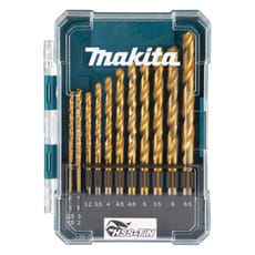 Makita 13 Piece HSS TiN Drill Bit Set