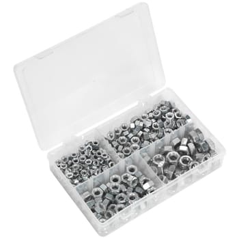Sealey 320 Piece Steel Nut Assortment Imperial UNF