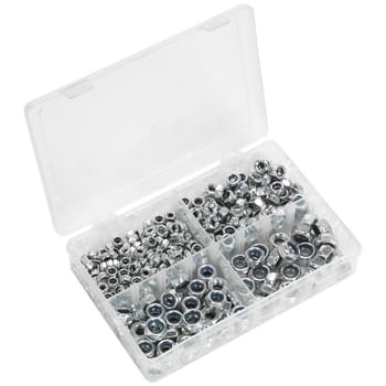 Sealey 300 Piece Nylon Lock Nut Assortment Metric