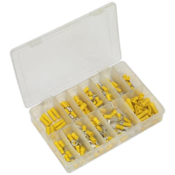 Sealey 140 Piece Yellow Crimp Terminal Assortment