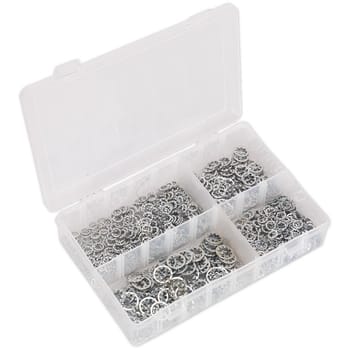 Sealey 1000 Piece Serrated Lock Washer Assortment Metric