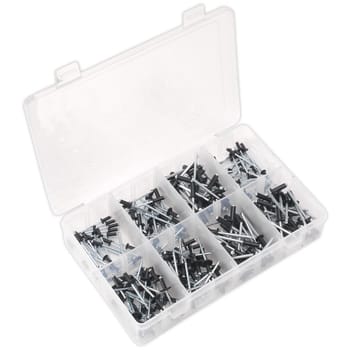 Sealey 200 Piece Black Anodised Rivet Assortment