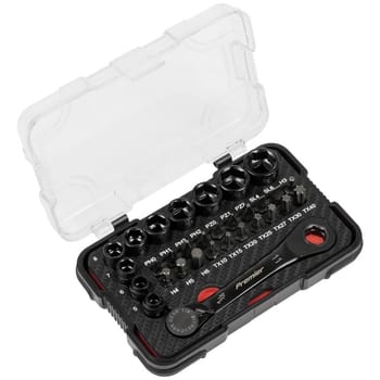 Sealey Premier 31 Piece 1/4" Drive Low Profile Socket and Bit Set