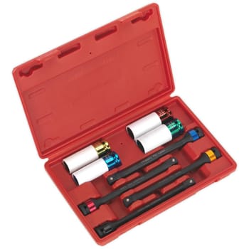 Sealey 8 Piece 1/2" Drive Torque Stick and Impact Socket Set for Alloy Wheels