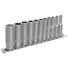 Sealey 11 Piece 1/4" Drive Deep Hexagon WallDrive Socket Set Imperial