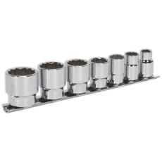 Sealey 7 Piece 3/8" Drive Bi Hexagon Socket Set Whitworth