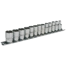 Sealey 13 Piece 1/4" Drive Bi Hexagon WallDrive Socket Set Metric