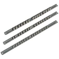 Sealey 3 Piece Combination Drive Socket Retaining Rail Set