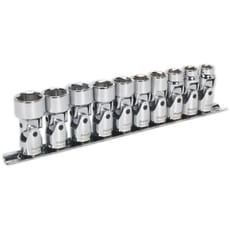 Sealey 10 Piece 3/8" Drive Universal Joint Hexagon WallDrive Socket Set