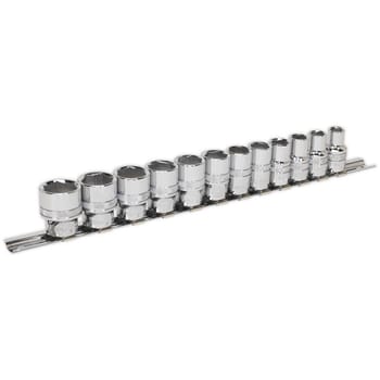 Sealey 12 Piece 3/8" Drive Lock On Hexagon Socket Set