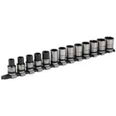 Sealey 13 Piece Black Series 1/2" Drive Lock On Hexagon Socket Set