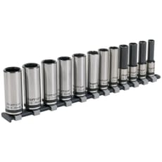 Sealey 12 Piece Black Series 3/8" Drive Deep Lock On Hexagon Socket Set