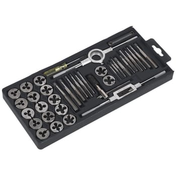 Sealey AK301 40 Piece Carbon Steel Tap and Split Die Set Metric