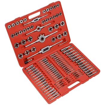 Sealey AK30110 110 Piece Alloy Steel Tap and Split Die Set Metric