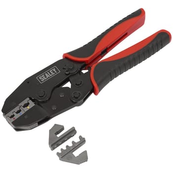 Sealey AK3857 Interchangeable Jaw Ratchet Crimping Tool