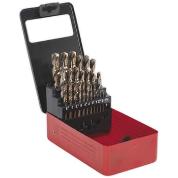 Sealey 25 Piece HSS-Co Drill Bit Set