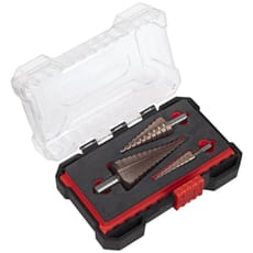 Sealey 3 Piece M2 HSS Step Drill Bit Set