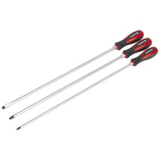Sealey 3 Piece Extra Long Hammer Through Screwdriver Set