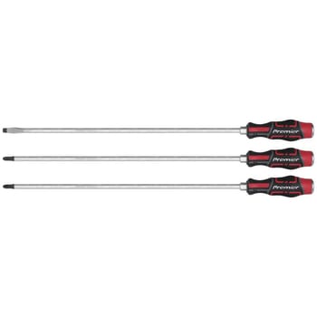 Sealey 3 Piece Slotted and Phillips Hammer Thru Long Screwdriver Set