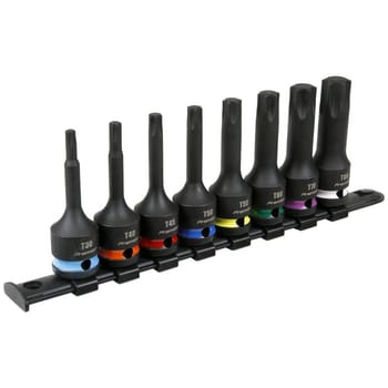 Sealey 8 Piece 1/2" Drive Impact Torx Socket Bit Set