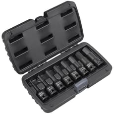 Sealey 8 Piece 1/2" Drive Impact Hexagon Socket Bit Set Imperial