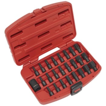 Sealey 25 Piece Impact Torx, Hex and Spline Socket Bit Set
