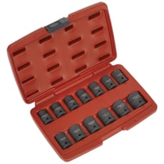 Sealey 13 Piece 1/2" Drive Total Drive Impact Socket Set