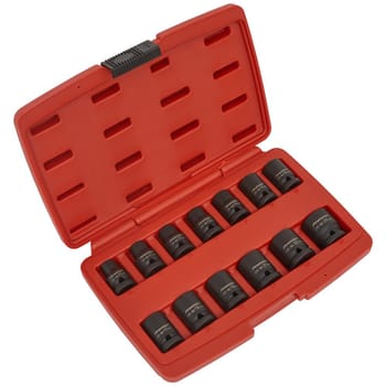 Sealey 13 Piece 1/2" Drive Bi Hexagon Impact Socket Set Metric