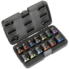 Sealey 13 Piece 1/2" Drive Lock On Impact Socket Set