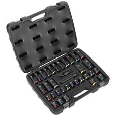 Sealey 34 Piece 1/2" Drive Colour Coded Impact Socket Set