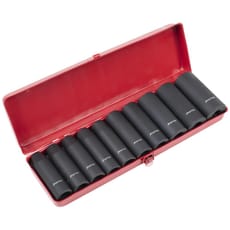 Sealey 11 Piece 1/2" Drive Deep Hexagon Impact Socket Set