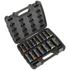 Sealey 16 Piece 1/2" Drive Deep Lock On Impact Socket Set