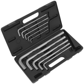 Sealey 10 Piece Extra Long Jumbo Hexagon Allen Key Set Metric