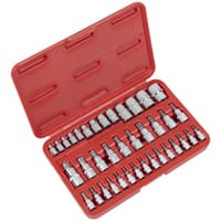 Sealey 38 Piece Combination Drive Torx / Security Torx Socket and Socket Bit Set 