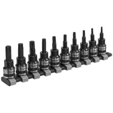 Sealey 10 Piece Black Series 3/8" Drive Torx Socket Bit Set