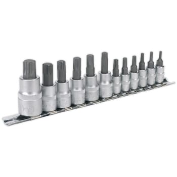 Sealey 12 Piece Combination Drive Torx Socket Bit Set