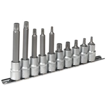 Sealey 10 Piece 1/2" Drive Spline Socket Bit Set
