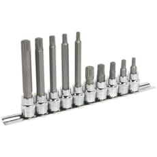 Sealey 10 Piece 3/8" Drive Spline Socket Bit Set