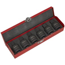 Sealey 6 Piece 3/4" Drive Hexagon Socket Bit Set Metric