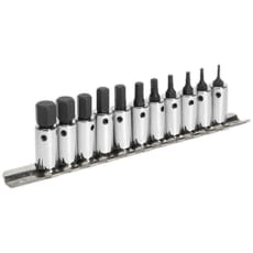 Sealey 11 Piece 1/4" Drive Hexagon Socket Bit Set Metric