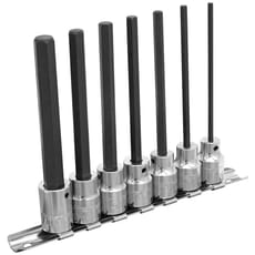 Sealey 7 Piece 3/8" Drive Long Reach Hexagon Socket Bit Set