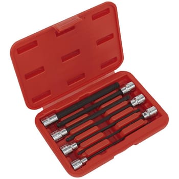Sealey 7 Piece 3/8" Drive Ball End Hexagon Socket Bit Set Metric